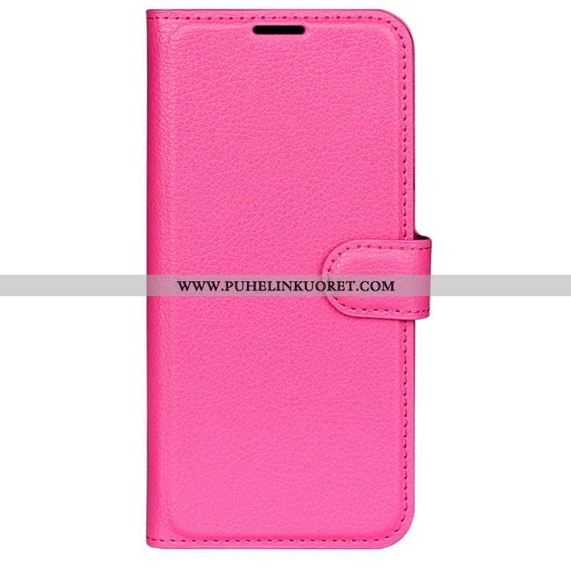 Kotelot iPhone 16 Litchi Faux Leather