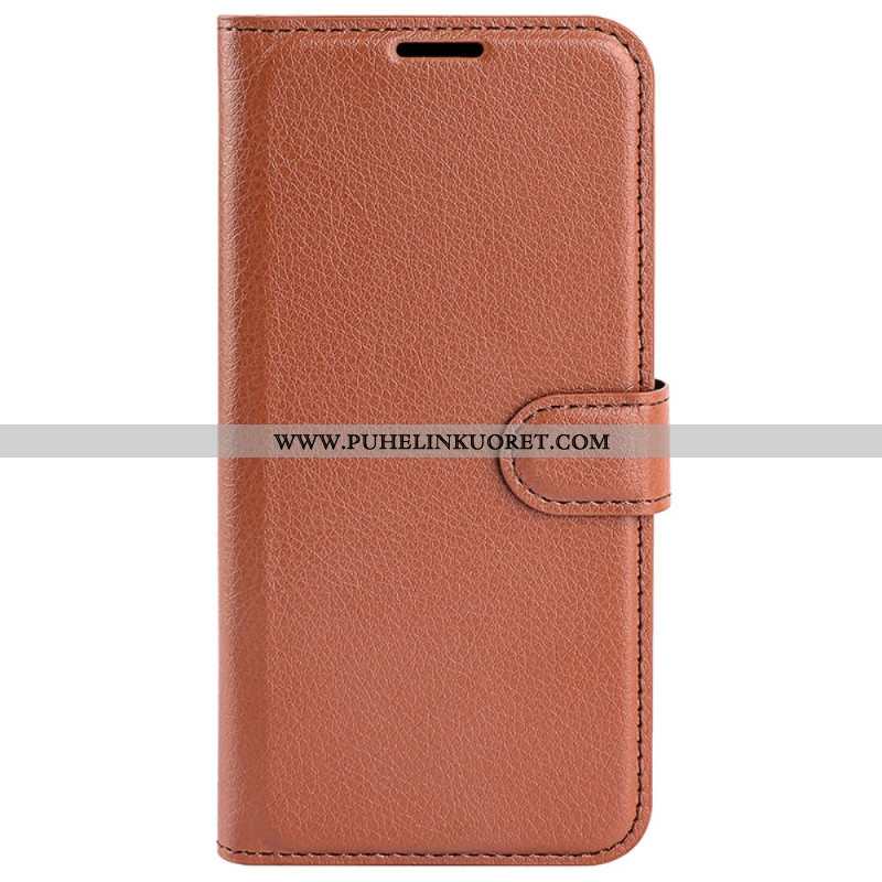 Kotelot iPhone 16 Litchi Faux Leather