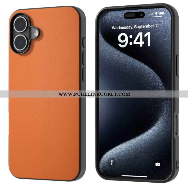 Case iPhone 16 Puhelinkuoret Nahkaefekti